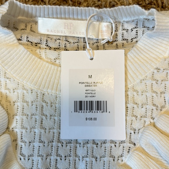 Pointelle Ruffle Sweater - Picture 6 of 7